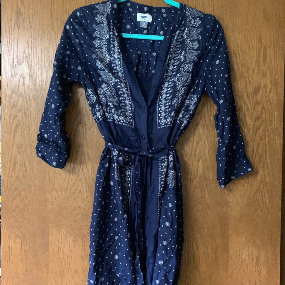 Blue patterned old navy dress - Picture 2 of 4